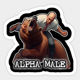 Alpha Male: Bear Fighter Sticker
